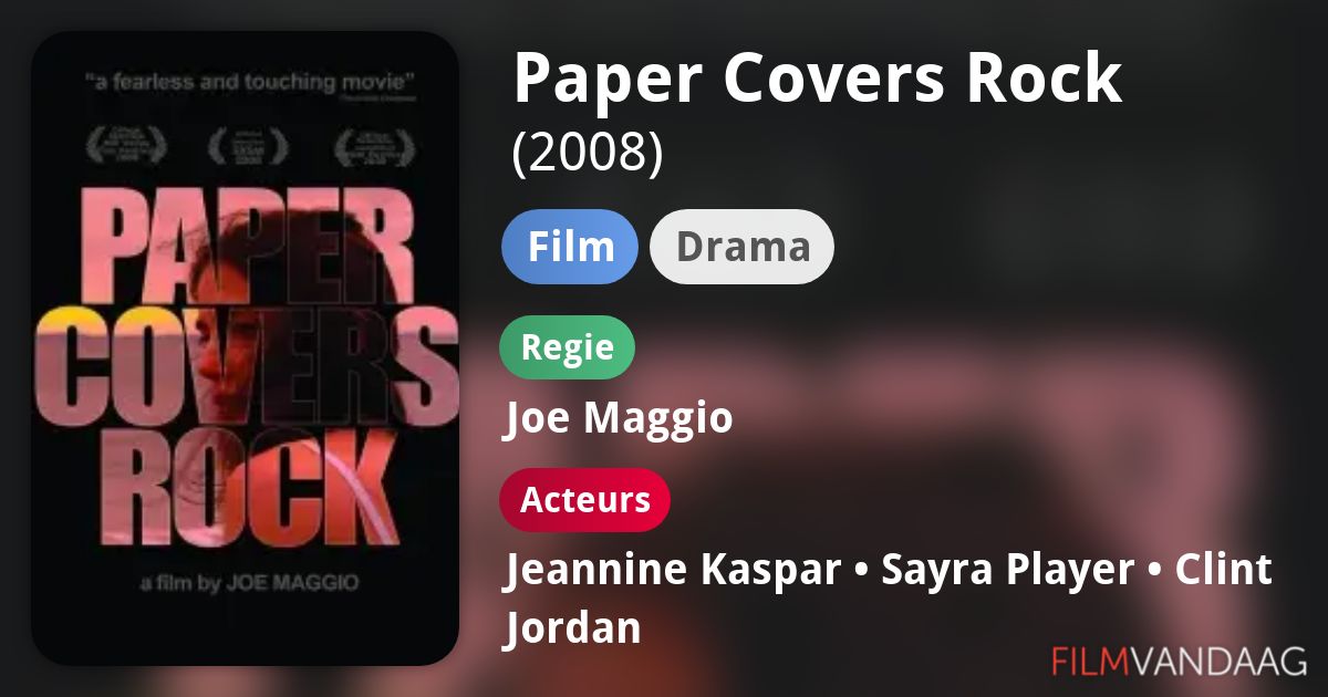 Paper Covers Rock (film, 2008) FilmVandaag.nl