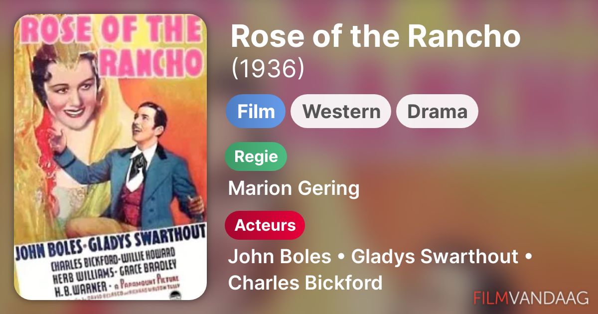 Rose of the Rancho (film, 1936) FilmVandaag.nl