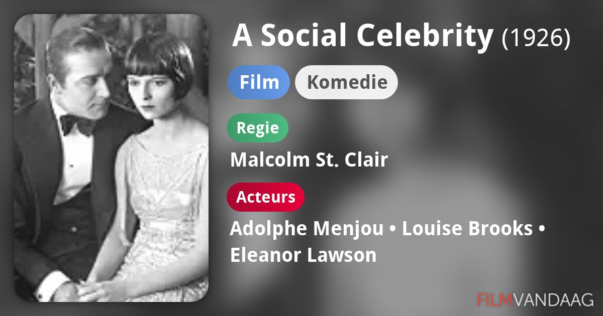 A Social Celebrity (film, 1926) kopen op dvd of bluray FilmVandaag.nl