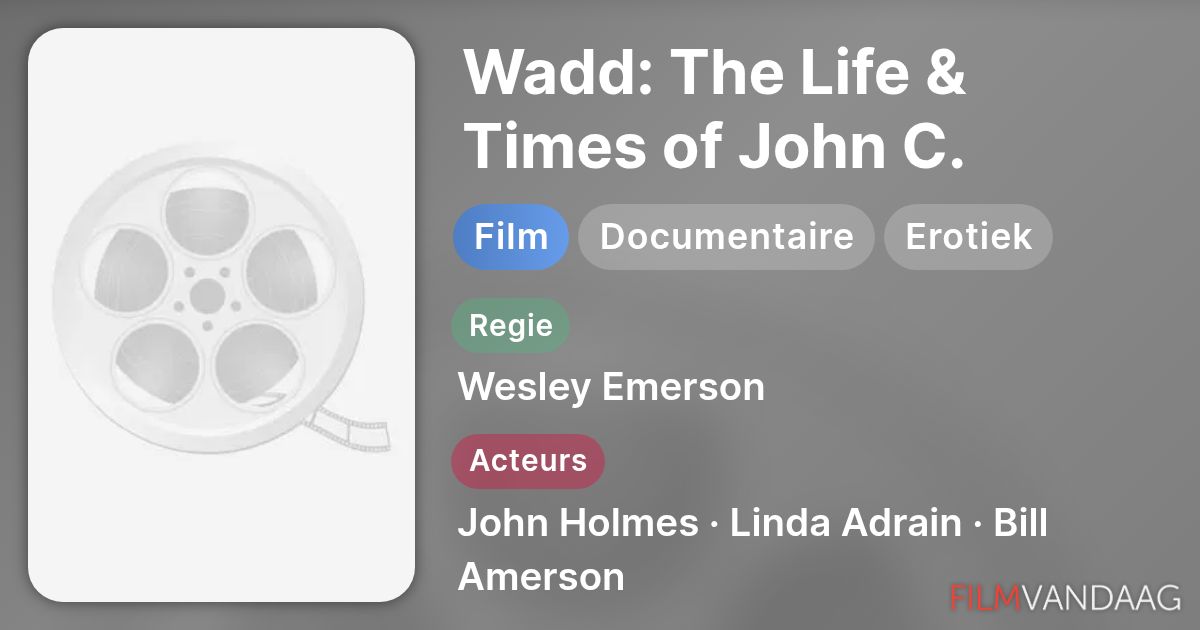 Wadd: The Life & Times of John C. Holmes (film, 1999) - FilmVandaag.nl