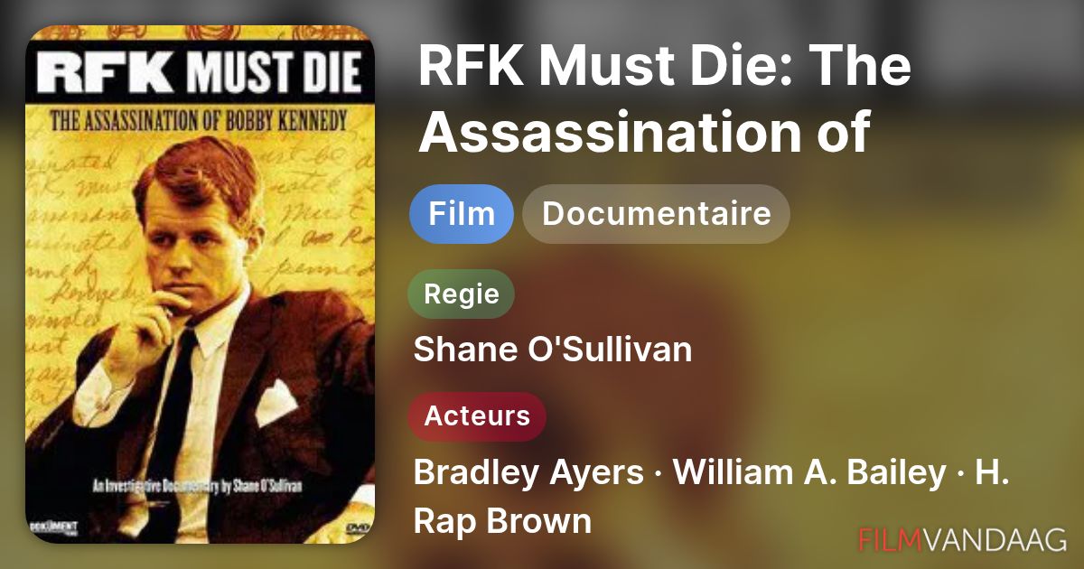 RFK Must Die The Assassination of Bobby Kennedy (film, 2007