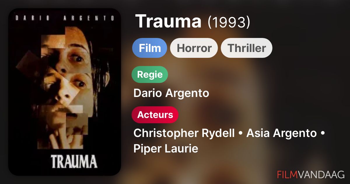Trauma (film, 1993) kopen op dvd of bluray FilmVandaag.nl