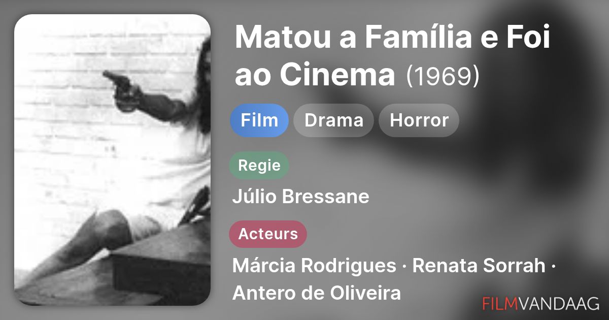 Matou a Família e Foi ao Cinema (film, 1969) - FilmVandaag.nl