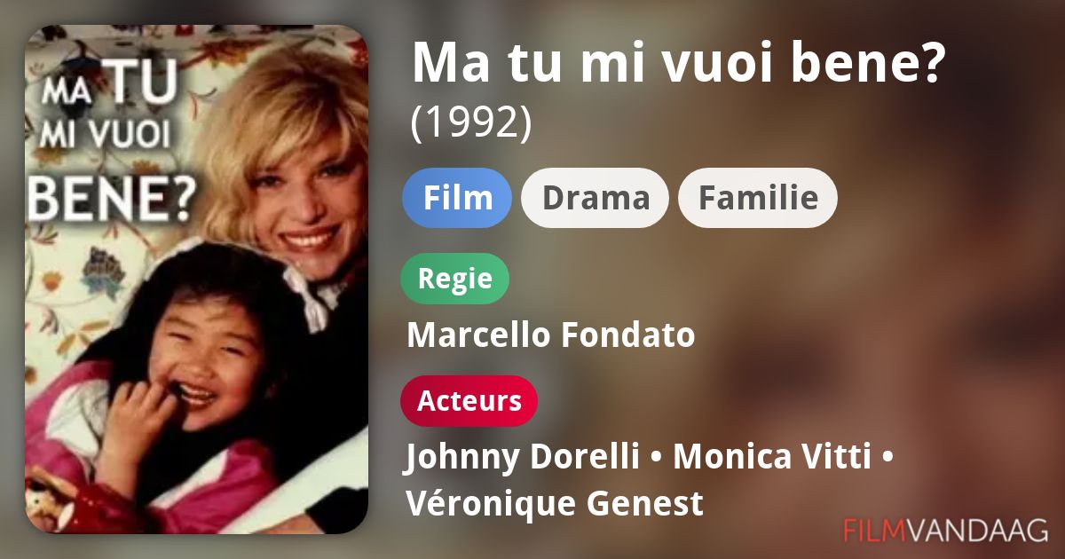 Ma tu mi vuoi bene? (film, 1992) kopen op dvd of bluray FilmVandaag.nl