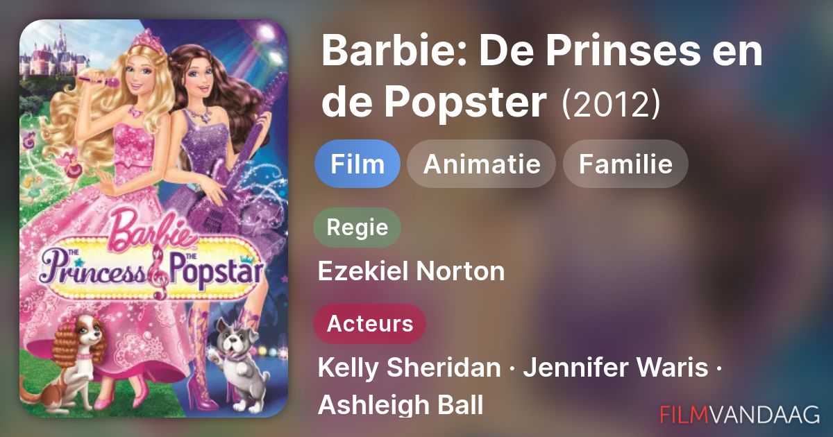 Barbie: De Prinses en de Popster (film, 2012) - FilmVandaag.nl