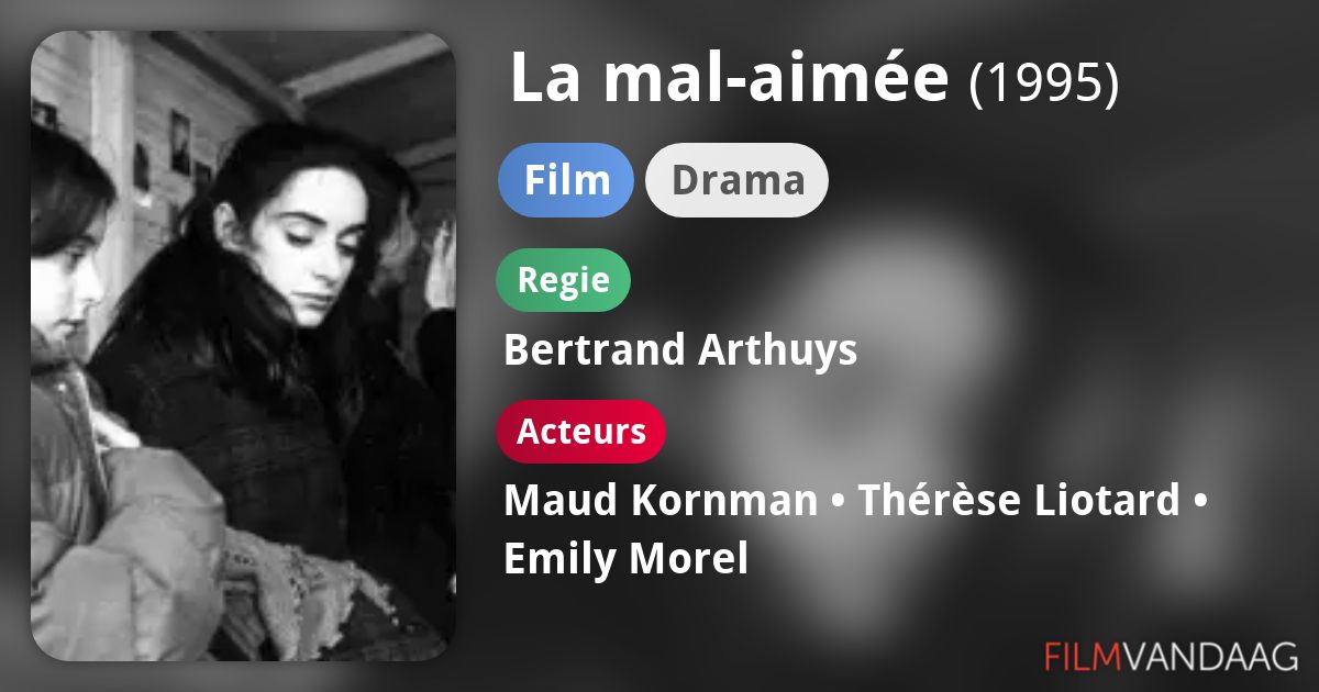 Alle acteurs in La malaimée (film, 1995) FilmVandaag.nl
