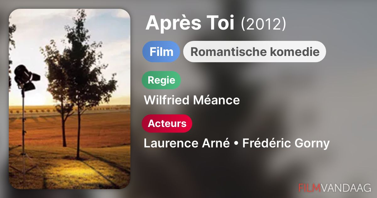 Après Toi (film, 2012) FilmVandaag.nl