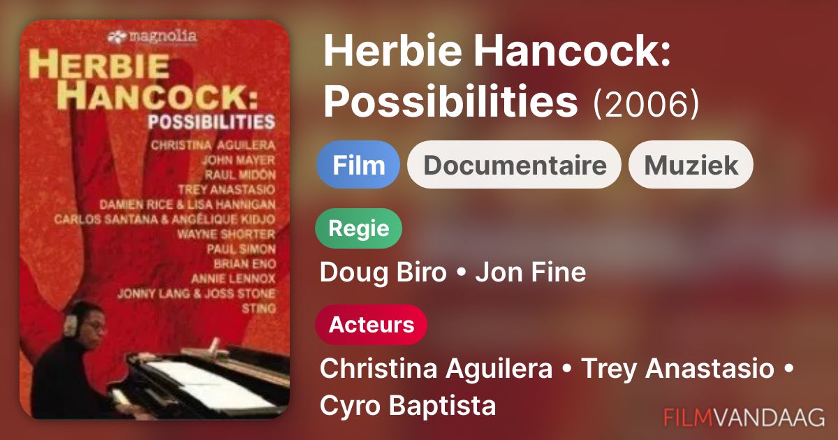 Herbie Hancock Possibilities (film, 2006) FilmVandaag.nl