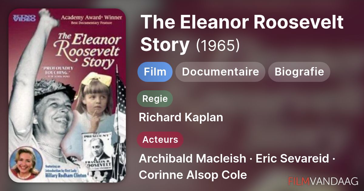 The Eleanor Roosevelt Story (film, 1965) Nu Online Kijken FilmVandaag.nl