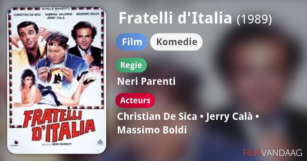Fratelli d'Italia (film, 1989) FilmVandaag.nl