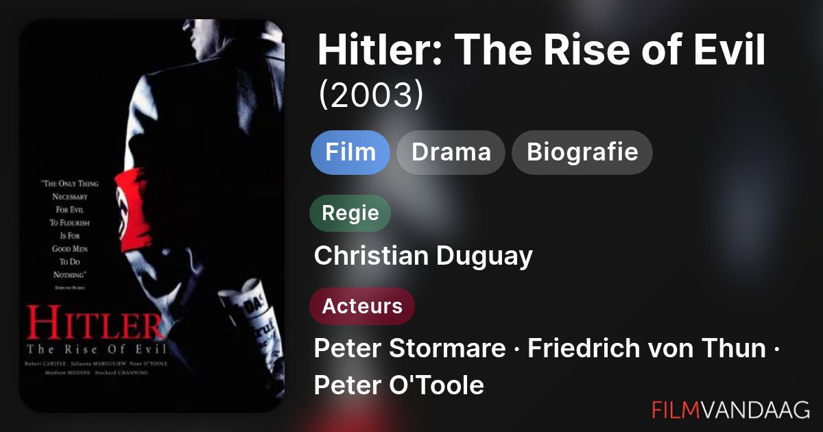 Hitler The Rise of Evil (film, 2003) FilmVandaag.nl