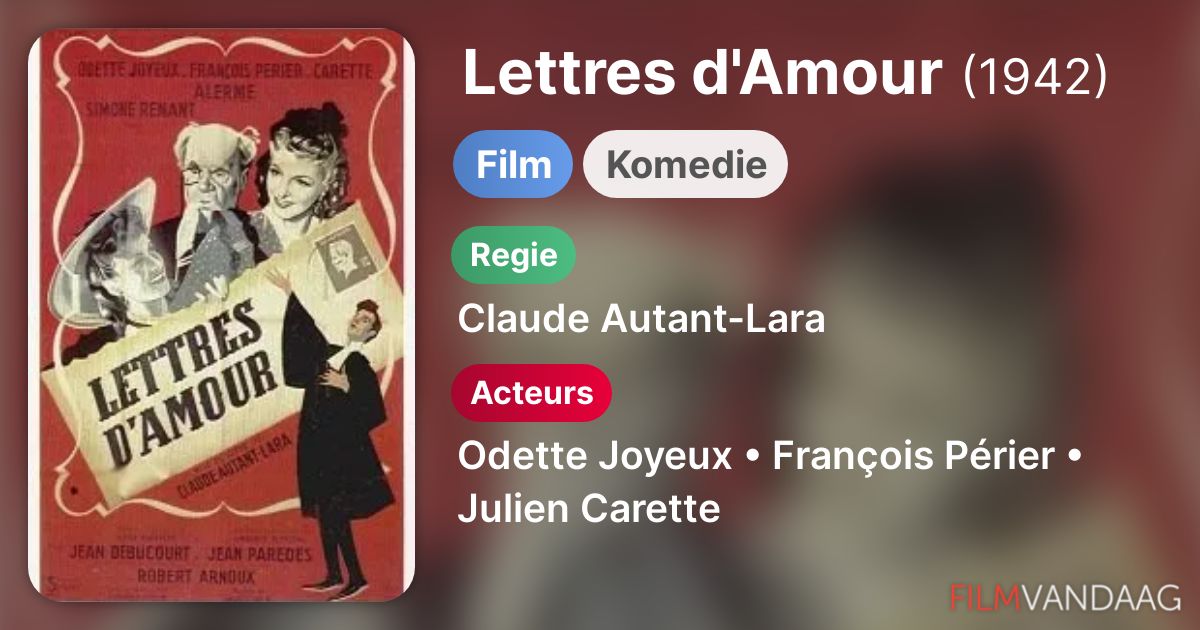 La Lettre D Amour Interdite www.filmvandaag.nl