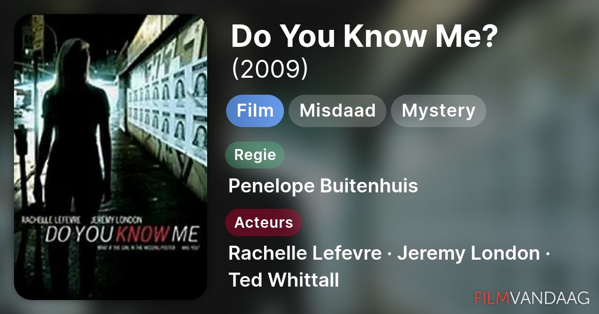 Do You Know Me? (film, 2009) - FilmVandaag.nl