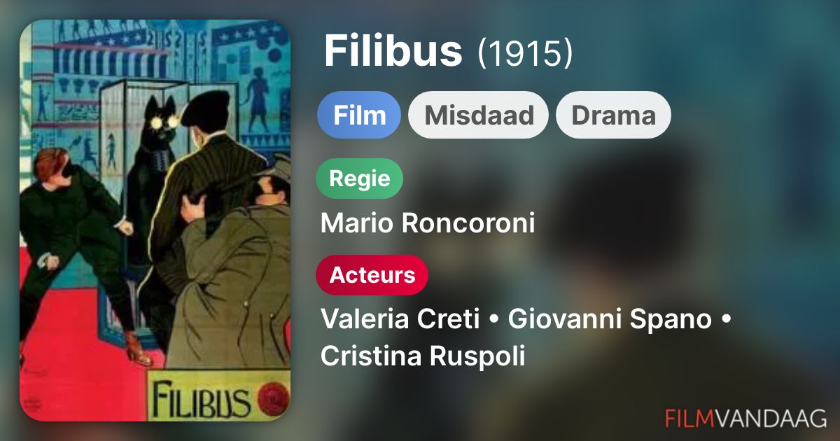 Filibus (film, 1915) kopen op dvd of bluray FilmVandaag.nl