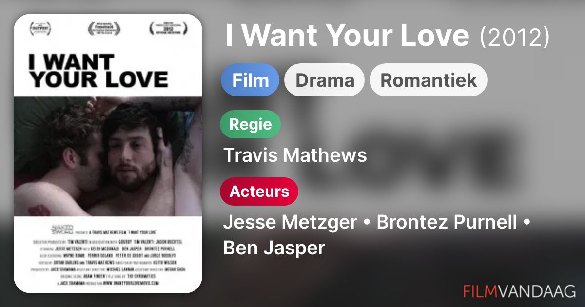 I Want Your Love (film, 2012) FilmVandaag.nl I Want Your Love (film, 2012) FilmVandaag.nl