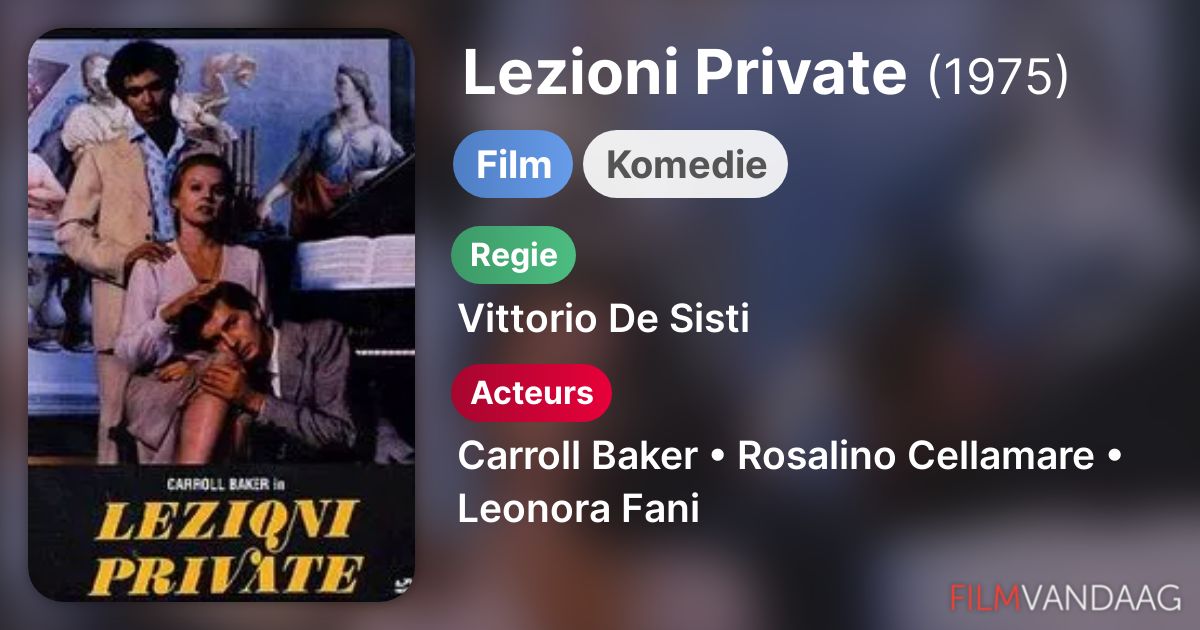 Lezioni Private (film, 1975) FilmVandaag.nl Lezioni Private (film, 1975) FilmVandaag.nl