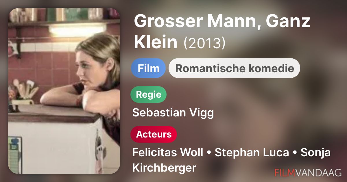 Alle acteurs in Grosser Mann, Ganz Klein (film, 2013) FilmVandaag.nl