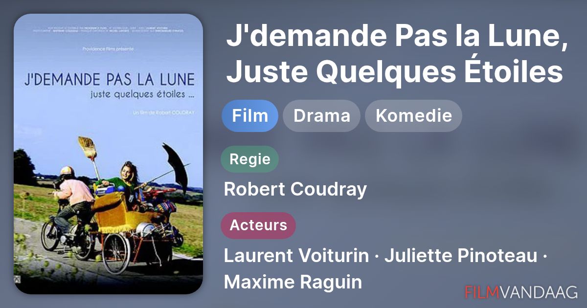 J'demande Pas la Lune, Juste Quelques Étoiles (film, 2013) - FilmVandaag.nl