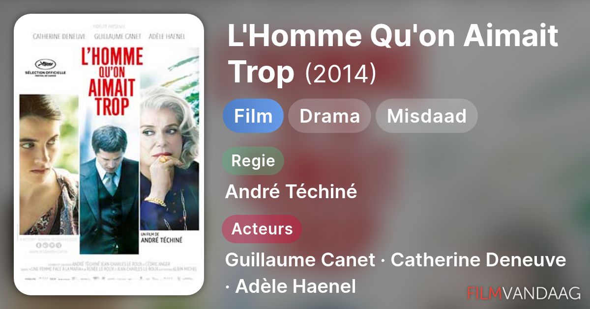 L'Homme Qu'on Aimait Trop (film, 2014) - FilmVandaag.nl