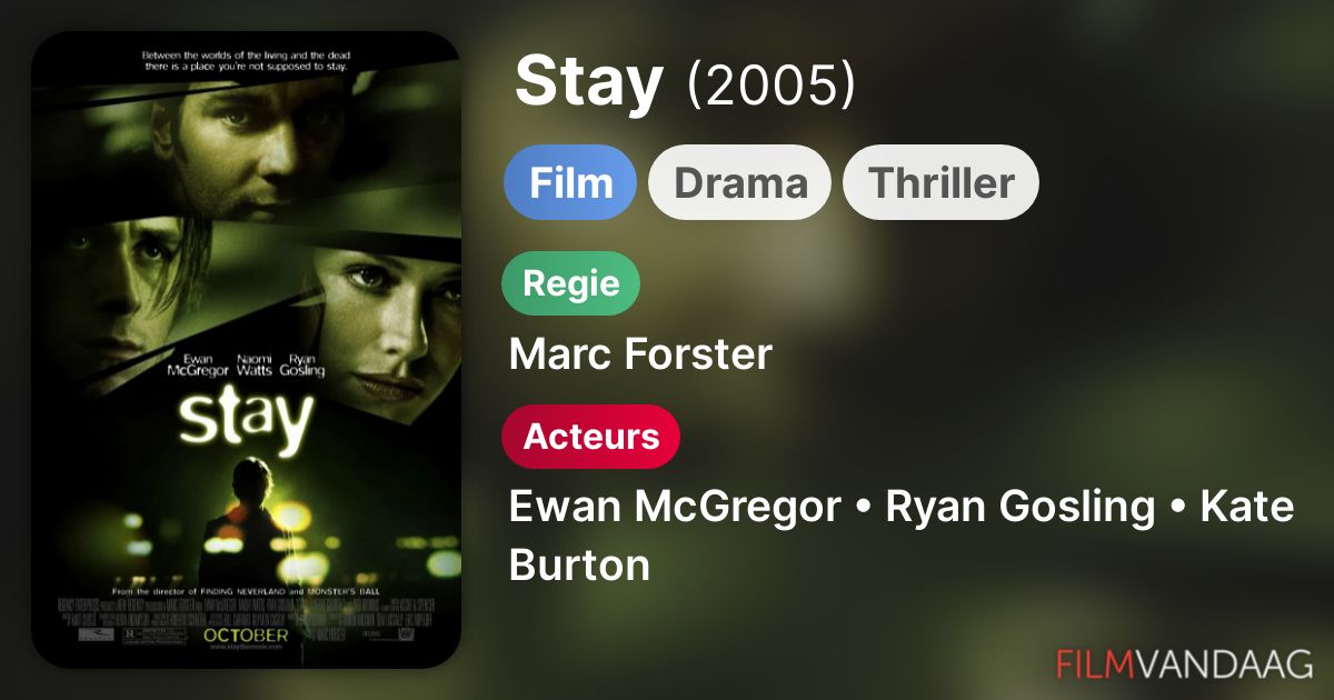 Stay (film, 2005) FilmVandaag.nl