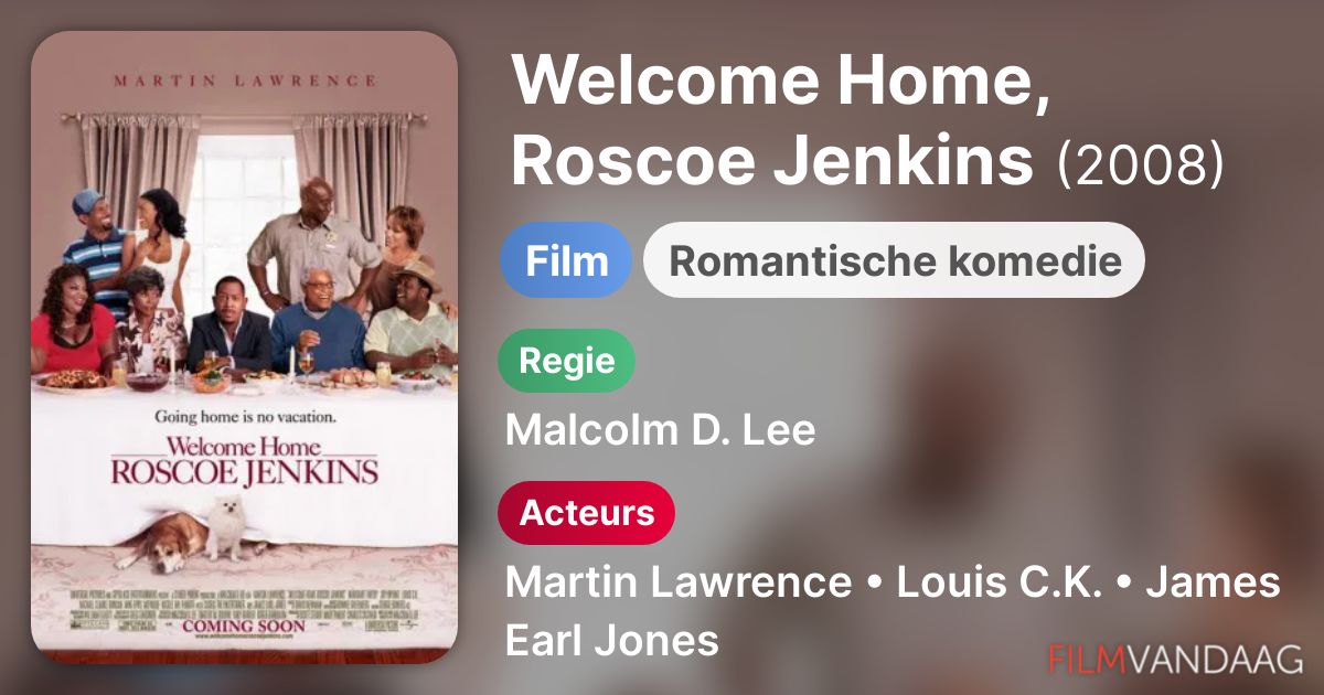 Welcome Home, Roscoe Jenkins (film, 2008) - FilmVandaag.nl