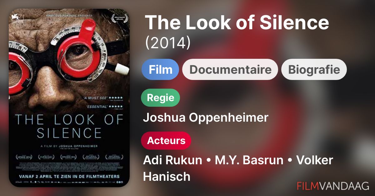 The Look of Silence (film, 2014) FilmVandaag.nl