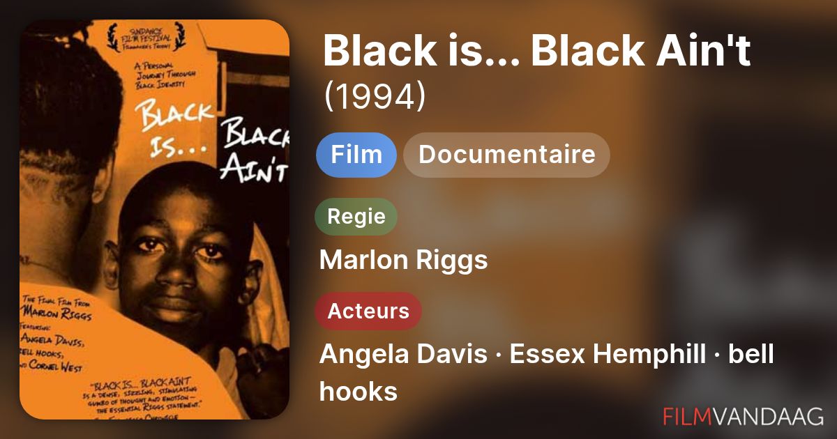 Black is... Black Ain't (film, 1994) FilmVandaag.nl