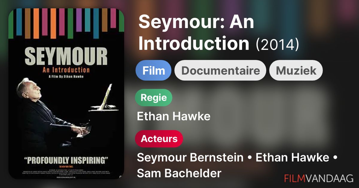 Seymour An Introduction (film, 2015) FilmVandaag.nl