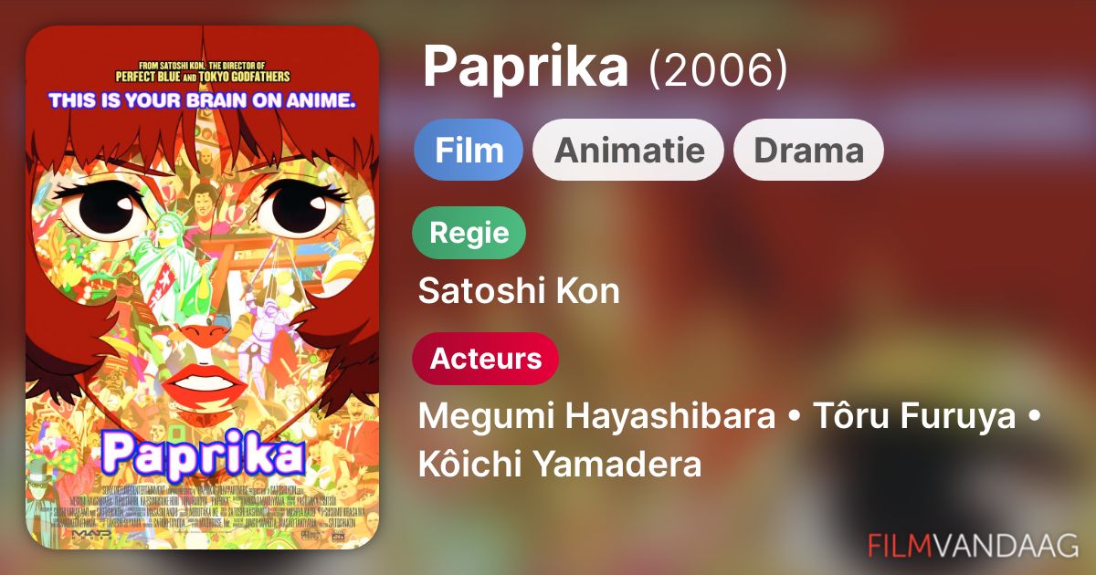 Paprika (film, 2006) FilmVandaag.nl