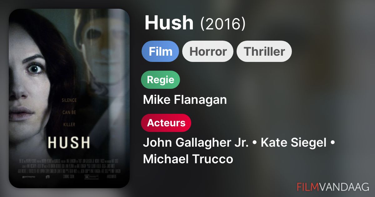 Hush (film, 2016) FilmVandaag.nl