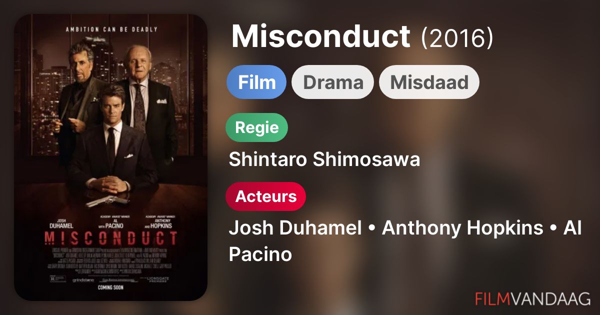 Misconduct (film, 2016) FilmVandaag.nl