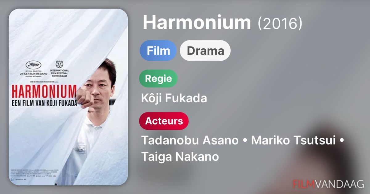 Harmonium (film, 2016) FilmVandaag.nl