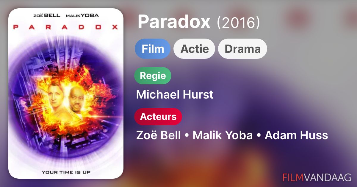 Paradox (film, 2016) FilmVandaag.nl