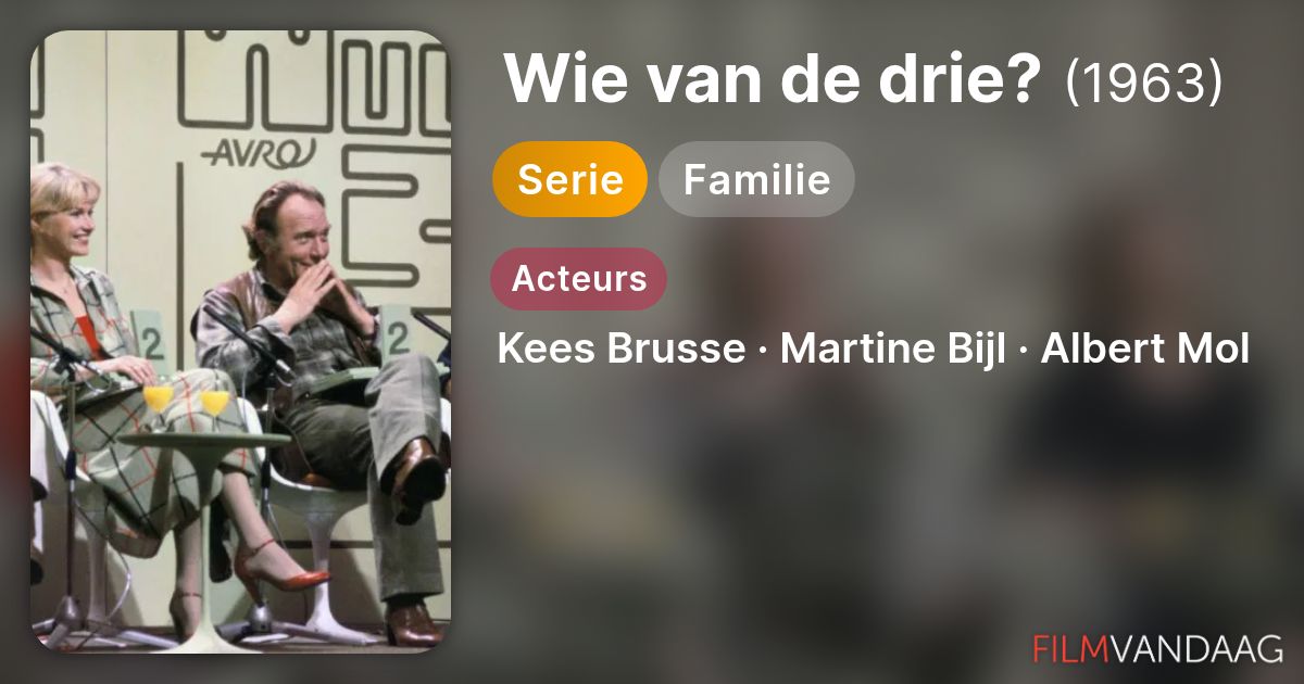 Wie van de drie? (serie, 1963) Nu Online Kijken - FilmVandaag.nl