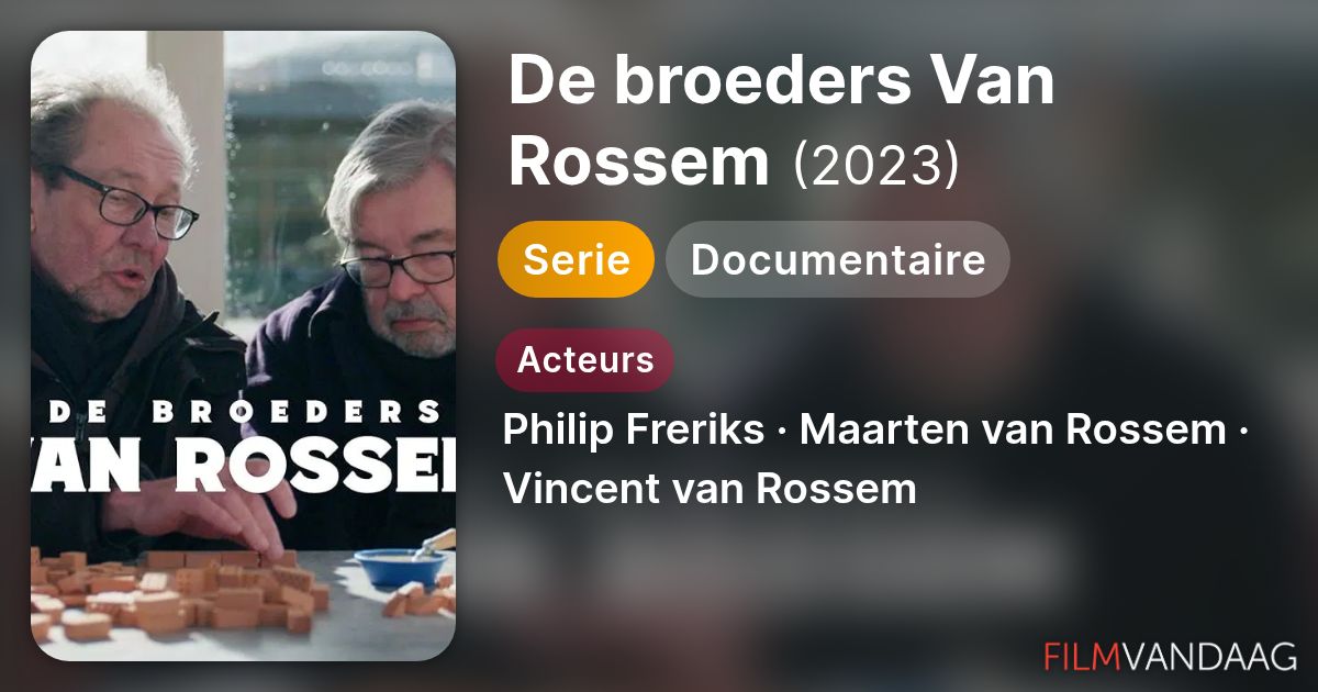 Volledige Cast van De broeders Van Rossem (serie, 2023) - FilmVandaag.nl