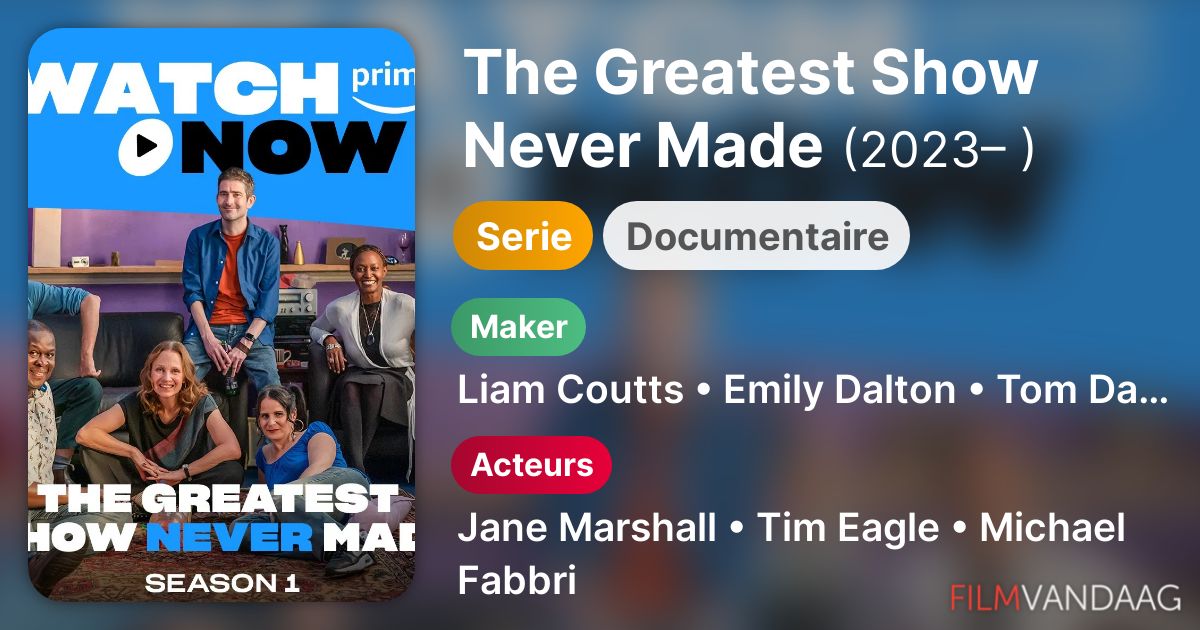 The Greatest Show Never Made (serie, 2023 ) FilmVandaag.nl