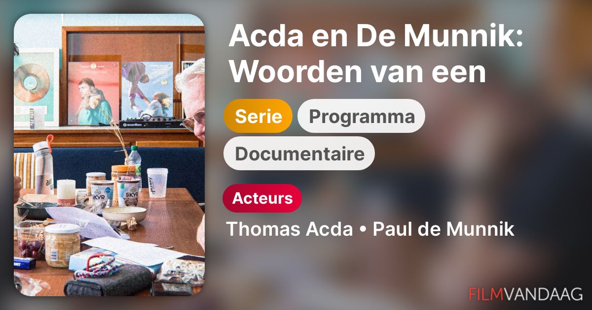 Acda en De Munnik Woorden van een ander (serie, 2023) Nu Online Kijken FilmVandaag.nl Acda en De Munnik Woorden van een ander (serie, 2023) Nu Online Kijken FilmVandaag.nl