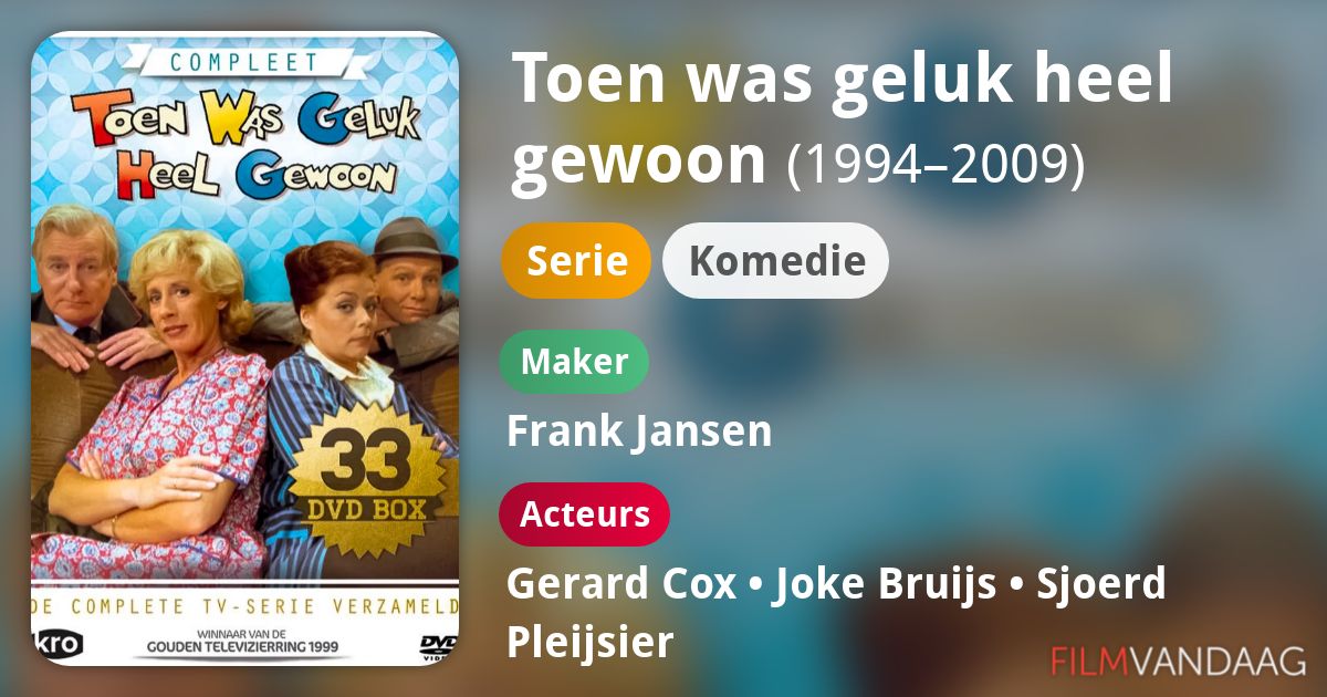 Seizoen 17 Toen was geluk heel gewoon komt er een nieuw seizoen? FilmVandaag.nl