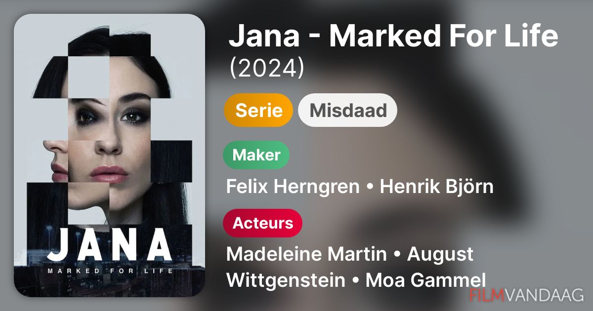 Jana Marked For Life (serie, 2024) FilmVandaag.nl