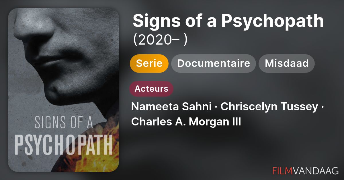 Signs Psychopath Book Signs of a Psychopath (serie, 2020– ) - FilmVandaag.nl