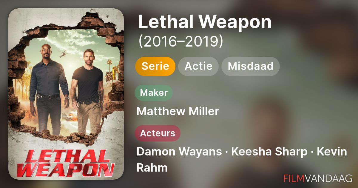 Lethal Weapon (serie, 2016–2019) - FilmVandaag.nl