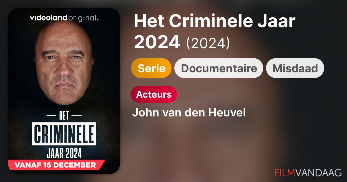 Het Criminele Jaar 2024 (serie, 2024) - FilmVandaag.nl