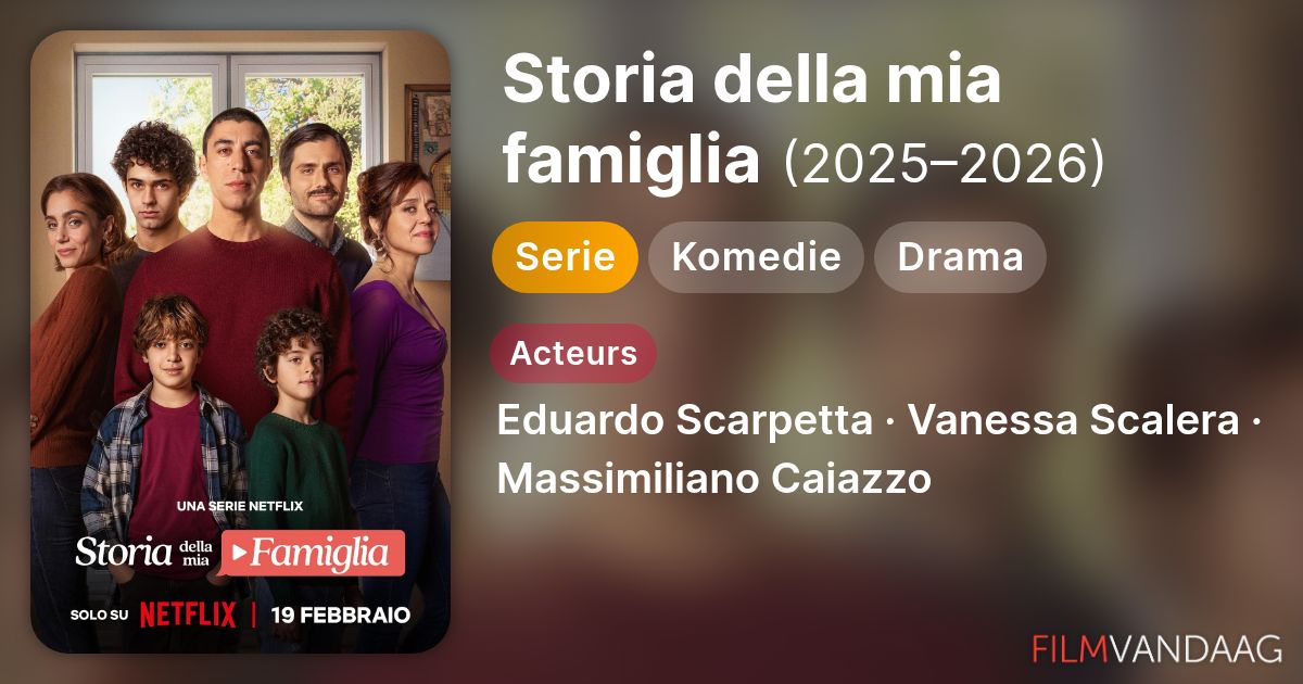 Storia della mia famiglia (serie, 2025–2026) - FilmVandaag.nl