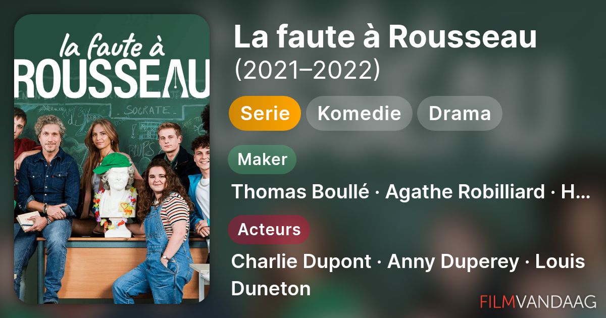 La faute à Rousseau (serie, 2021–2022) - FilmVandaag.nl