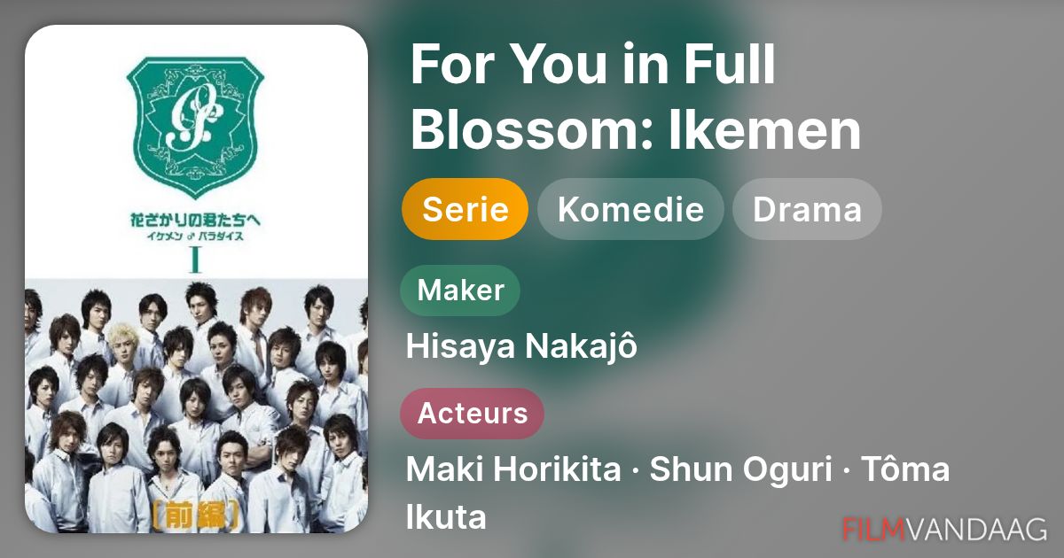 Volledige Cast van For You in Full Blossom: Ikemen Paradise (serie