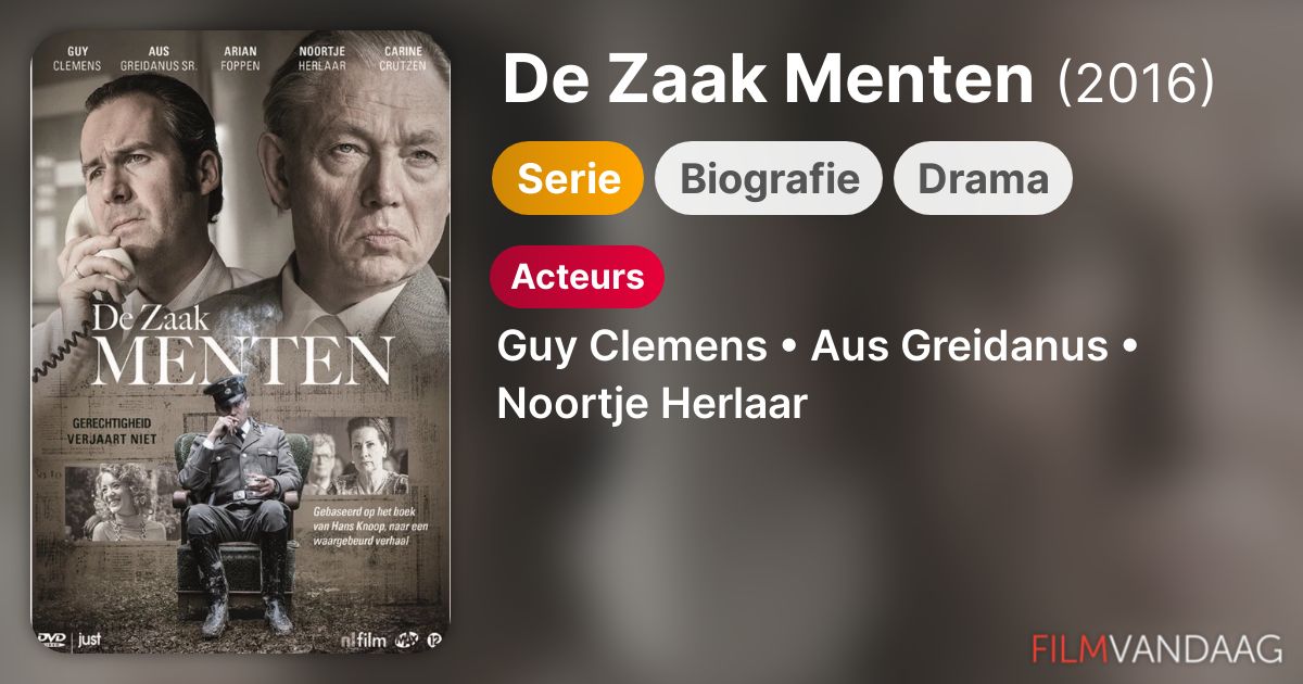 Koop De Zaak Menten (serie, 2016) op dvd of bluray FilmVandaag.nl Koop De Zaak Menten (serie, 2016) op dvd of bluray FilmVandaag.nl