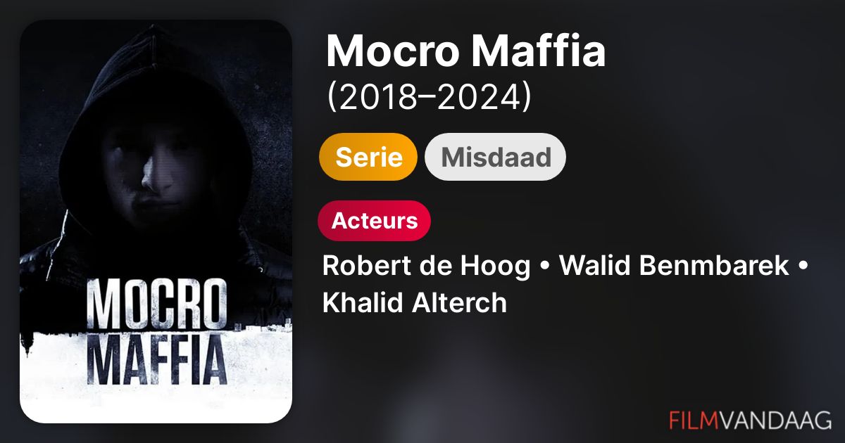 Mocro Maffia (serie, 2018 ) Nu Online Kijken FilmVandaag.nl Mocro Maffia (serie, 2018 ) Nu Online Kijken FilmVandaag.nl