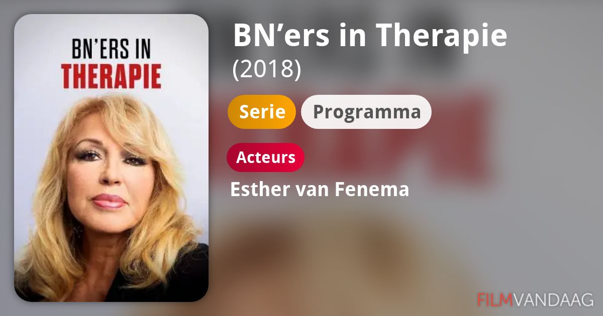 Koop BN’ers in Therapie (serie, 2018) op dvd of bluray FilmVandaag.nl