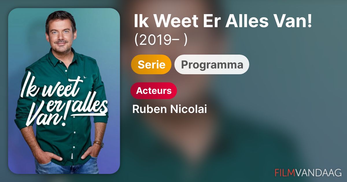 Ik Weet Er Alles Van! (serie, 2019) FilmVandaag.nl