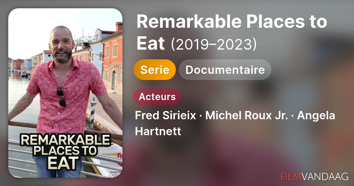 Remarkable Places to Eat (serie, 20192023) FilmVandaag.nl